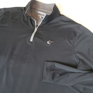 Peter Millar Men's XL Perth Melange 1/4 Pullover Golf Crown Sport Logo Flaw